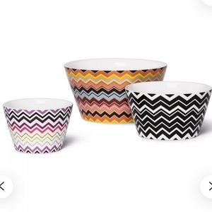 Missoni for Target Set of 3 Stoneware Bowls